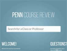 Tablet Screenshot of penncoursereview.com